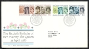 1986 GB FDC THE SIXTIETH BIRTHDAY OF HER MAJESTY THE QUEEN  - 002 - 1981-1990 Decimal Issues