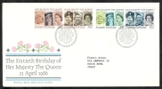 1986 GB FDC THE SIXTIETH BIRTHDAY OF HER MAJESTY THE QUEEN  - 002 - 1981-1990 Em. Décimales