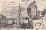 PONTCHARRA.  _  Eglise, Mairie Et Place. Dans Petit Medaillon : La Turdine. Maisons Anciennes Avec Lavoirs. - Pontcharra-sur-Turdine