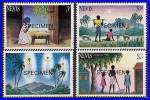 NEVIS 1983 CHRISTMAS / ANGELS SC# 186-88 SPECIMEN SET MNH (D01) - St.Kitts Und Nevis ( 1983-...)