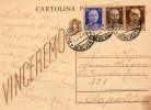 STORIA POSTALE 1945  CARTOLINA  CON ANNULLO BUONALBERGO BENEVENTO - Ganzsachen