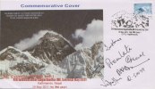 Mount Everest, Mountain, Mountaineering, Climbing, Geology, Sports, Autograph, Signed, Spl Cover, Nepal - Escalade