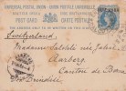 Br India Queen Victoria, Postal Stationery, UPU Card, 1 An Overprint, Sea Post Office, Sent To Berne, India As Scan - 1882-1901 Imperio