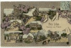 Carte Postale Ancienne Fantaisie Les Lilas - Recevez Ces Fleurs - Multivues, Violettes - Les Lilas