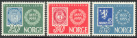 NORWAY 1955 - «100 Year Of Stamps In Norway», Complete Set MNH - Mi# 390-92 - Neufs
