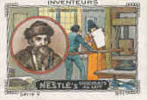 Image : GUTENBERG - Imprimerie / Métier Imprimeur  - Print Printer Profession Presse à Imprimer Inventeurs  // IM K-26/1 - Nestlé