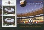 2011 Romania Roumanie Rumanien  Stadium National Arena Game Romania - France Block Of 2  Soccer Souvenir Sheet  MNH - Europei Di Calcio (UEFA)