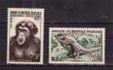 A O F  1955  Faune N° 51 / 52 Neuf  X (charniere) Paire - Neufs