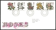 1991 GB FDC ROSES - 003 - 1991-2000 Dezimalausgaben