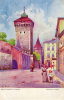 KRAKOW CRACOVIE (Pologne) Carte Illustrée Porte Animation - Polen