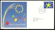 1992 GB FDC SINGLE EUROPEAN MARKET - 004 - 1991-2000 Em. Décimales