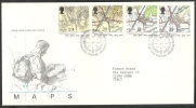 1991 GB FDC MAPS - 004 - 1991-2000 Em. Décimales