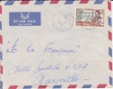 AFRIQUE OCCIDENTALE FRANCAISE - 1956 - COLONIE - LABORATOIRE MEDICAL ET VILLAGE INDIGENE - LETTRE PAR AVION - Cartas & Documentos