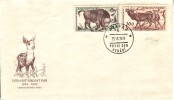 Tschecoslovaquie/Czechosl Ovakie/Tschekoslowakei:  FDC Bison / Wisent  / Cerf élaphe / Red Deer Rotwild (Cervus Elaphus) - Wild