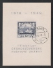 CECOSLOVACCHIA - 1948 - BF Obliterato Da 10 K. 30° Anniversario Del FRANCOBOLLO CECOSLOVACCO - In Ottime Condizioni. - Blokken & Velletjes