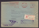 Poland Airmail Luftpost Registered Recommandée Einschreiben GDYNIA Label Meter Stamp Cover 1972 To Netherlands - Maschinenstempel (EMA)