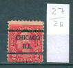 26K27 // CHICAGO ILL.  - Counties Cook, DuPage - Precancel, Preo Vorausentwertung United States Etats-Unis USA - Préoblitérés