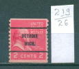 26K219 // DETROIT MICH. - State Michigan County Wayne - Precancel, Preo Vorausentwertung United States Etats-Unis USA - Prematasellado