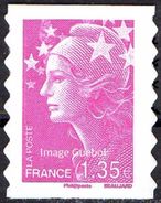 France Marianne De Beaujard Autoadhésif N°  289 ** Au Modèle 4345 - Le 1.35 Eur. Rose, Bandes De Phosphore Discontinues - 2008-2013 Marianne Of Beaujard