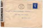 Grande Bretagne: 1941 Très Belle Lettre Vers New York Passée Par La Censure Timbre Perforé Perfing Stamp BGC - Perfin