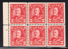 Canada MH Scott #165b Booklet Pane Of 6 2c George V Arch - Pages De Carnets
