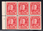 Canada MH Scott #165b Booklet Pane Of 6 2c George V Arch - Heftchenblätter