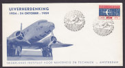 Netherlands AMSTERDAM 1959 Cover Uiverherdenking Nederlands Institut Voor Nijverheid En Techniek KLM Cachet & Stamp - Posta Aerea