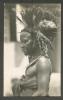 OLD REAL PHOTO POSTCARD, PAPUA NEW GUINEA MAN WITH HEADDRESS, DATED 26. VII 1927 - Papua Nueva Guinea