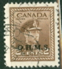 Canada 1949 Official 2 Cent King George VI War Issue Overprinted OHMS #O2 - Surchargés