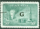 Canada 1950 Official 50 Cent Oil Wells Issue Overprinted G #O24 - Aufdrucksausgaben