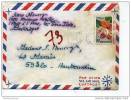 ENVELOPPE AVEC TIMBRE MARTINIQUE 1973 TIMBRE 0.50F ANTHURIUM TROIS ILETS CACHETS ANSE A L ANE - Storia Postale