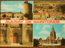 17 - AULNAY -de-SAINTONGE - Le Vieux Donjon - Vue Aérienne - Portail Ouest - Eglise St-Pierre De La Tour. (Multivues) - Aulnay