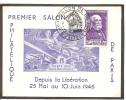 N° 749   PREMIER SALON PHILATELIQUE DEPUIS LA LIBERATION    Le 25 Au10 JUIN 1946 - Storia Postale