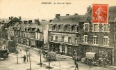 CPA 50 CERENCES LA PLACE DE L EGLISE 1911 Rare - Autres & Non Classés