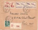 N°713+739+540X2 SALON DE L'AERONAUTIQUE PARIS Vers PARIS   Le 22 NOVEMBRE1946 - Briefe U. Dokumente