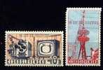 CS 1963 Mi 1394-5 ** Yt 1274-1275, Television - Unused Stamps