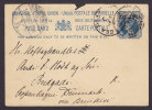 British India UPU Postal Stationery Ganzsache ONE ANNA Victoria Overprinted CALCUTTA 1899 To Denmark SEA POST OFFICE - 1882-1901 Impero