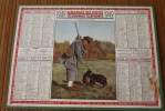 1949 CALENDRIER ALMANACH DES POSTES TELEGRAPHE TELEPHONE GD FORMAT BDR  THEME:"LE BON CHIEN DE CHASSE"IMP OLLERT PUTEAUX - Groot Formaat: 1941-60