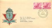 1960   Northern Territories Exploration  Pair On  Generic  Post Office FDC To USA  SG 335 - FDC