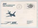 France First SAS Airbus Flight Paris - Copenhagen 1-4-1980 - Lettres & Documents