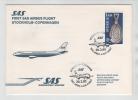 Sweden First SAS Airbus Flight Stockholm - Copenhagen 20-3-1980 - Used Stamps