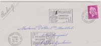 Lettre Obliteration Mulhouse 1968 Marianne De Cheffer - Cartas & Documentos