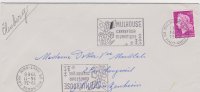 Lettre Obliteration Mulhouse 1968 Marianne De Cheffer - Covers & Documents