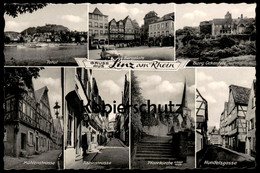 ÄLTERE POSTKARTE GRUSS AUS LINZ AM RHEIN BURGPLATZ BURG OCKENFELS MÜHLENSTRASSE RHEINSTRASSE HUNDELSGASSE Ansichtskarte - Linz A. Rhein