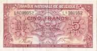 BELGIUM BANKNOTE 5 FRANCS 1943 - Otros & Sin Clasificación