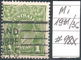 AUSTRALIA..1931/36..Miche L  # 98 X...used. - Gebruikt