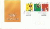 AUSTRALIA FDC OLYMPIC GAMES SPORT PEKING CHINA SET OF 3 STAMPS  DATED 01-08-2008 CTO SG? READ DESCRIPTION !! - Brieven En Documenten