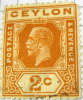 Ceylon 1912 King George V 2c - Used - Ceylon (...-1947)