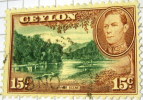 Ceylon 1938 River Scene 15c - Used - Ceylan (...-1947)