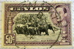 Ceylon 1938 Wild Elephants 50c - Used - Ceylon (...-1947)